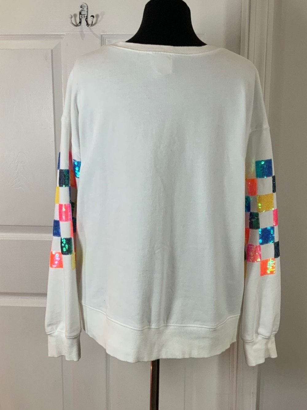 Fantastic Fawn Square Colorful Sequin Streetwear Party White Size Small - Picture 5 of 10